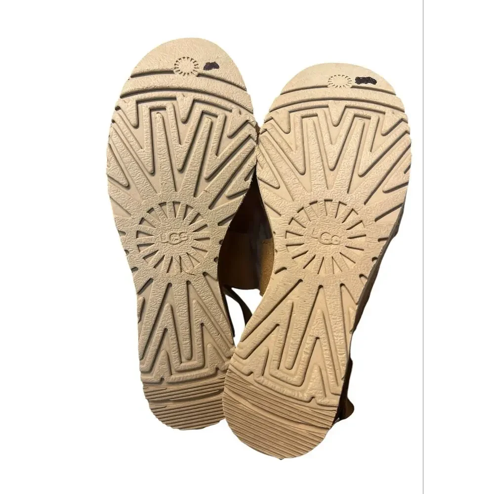 UGG Women's Ileana Ankle Wedge Sandals Chestnut Size 6